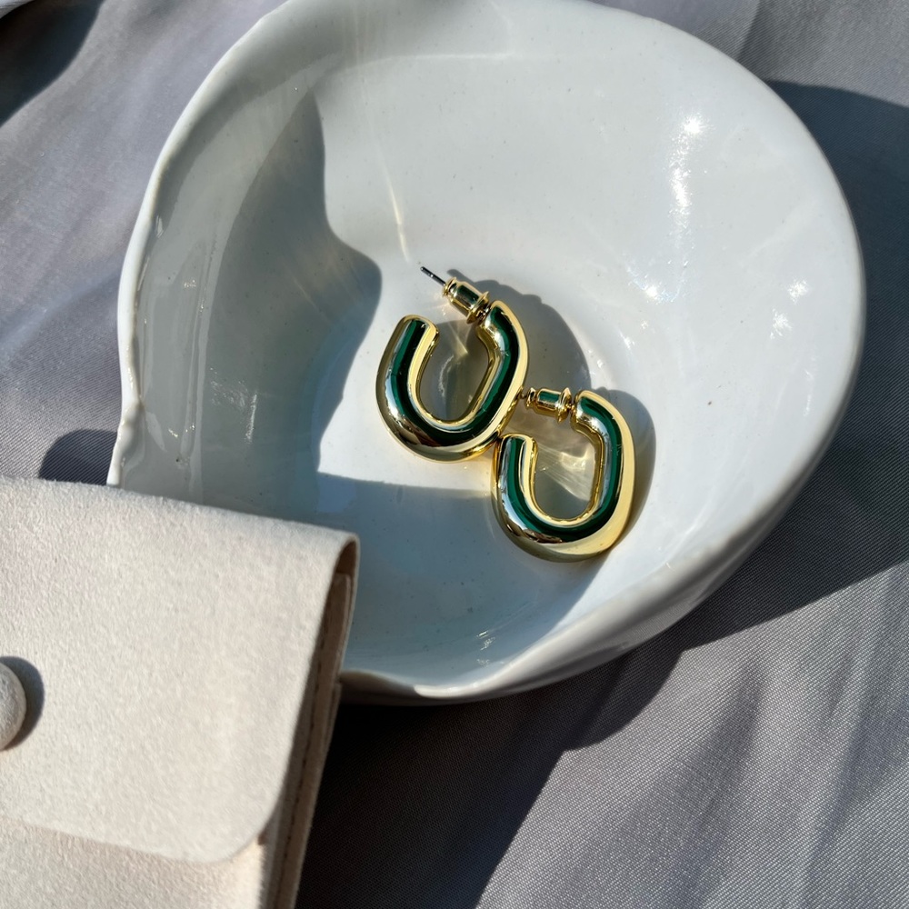 Chunky Half Open Gold Hoops
